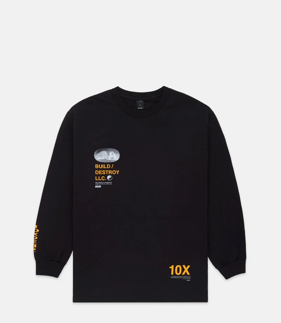 10 Deep Build & Destroy L/S Tee Black