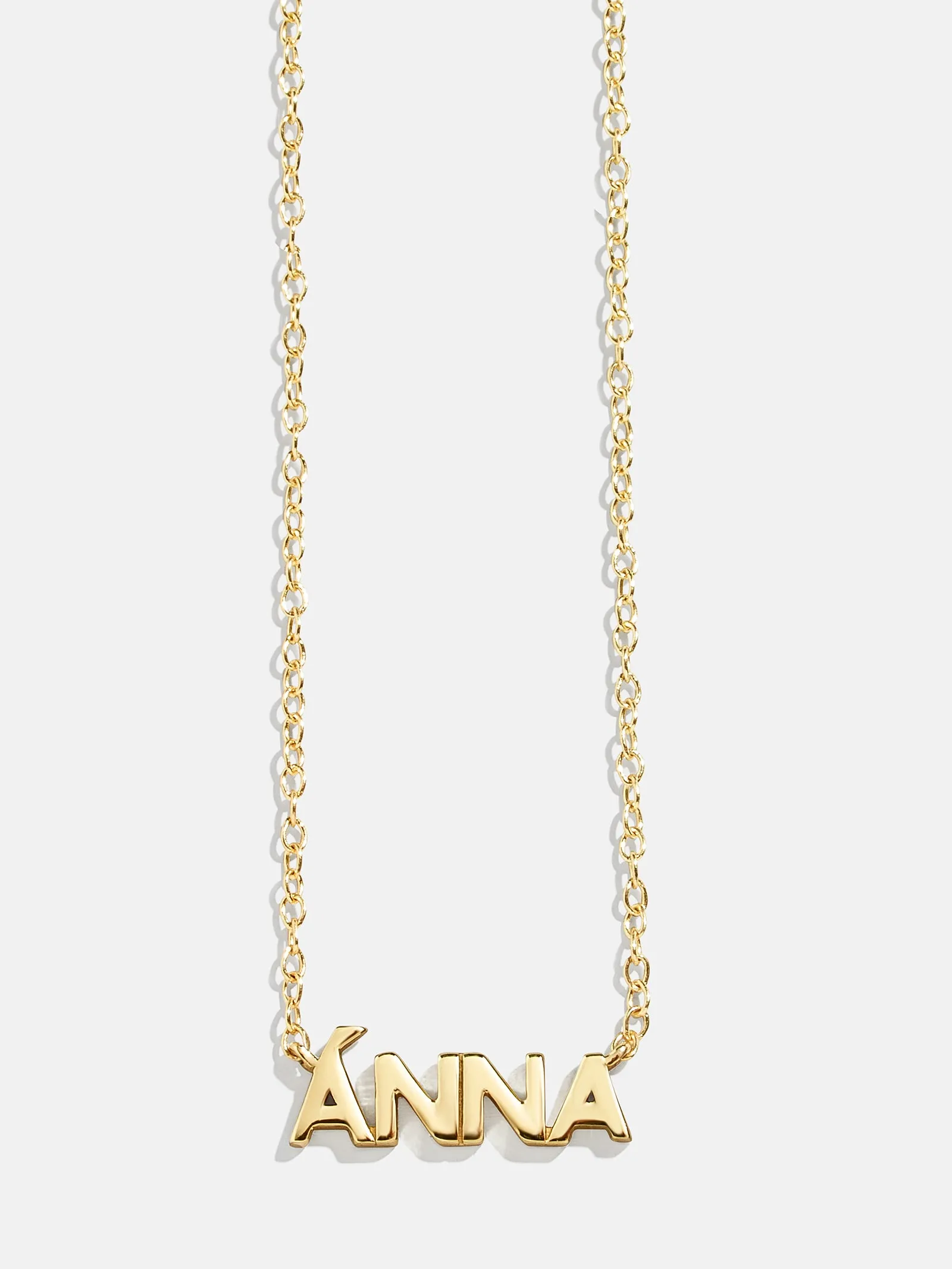 18K Gold Mini Custom Nameplate Necklace - Small