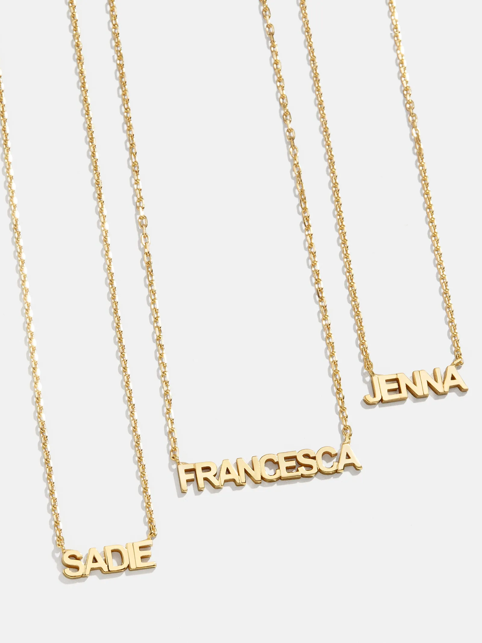 18K Gold Mini Custom Nameplate Necklace - Small