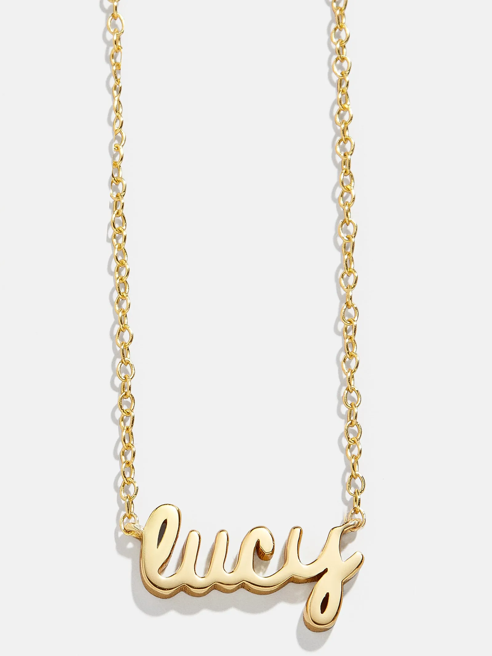 18K Gold Mini Custom Nameplate Necklace - Small