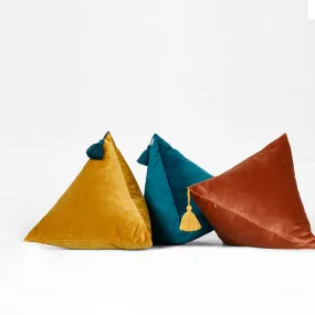 3D Velvet Triangle Throw Cushion