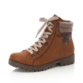 785F8-22 Brown Ankle Lace/Zip RTex