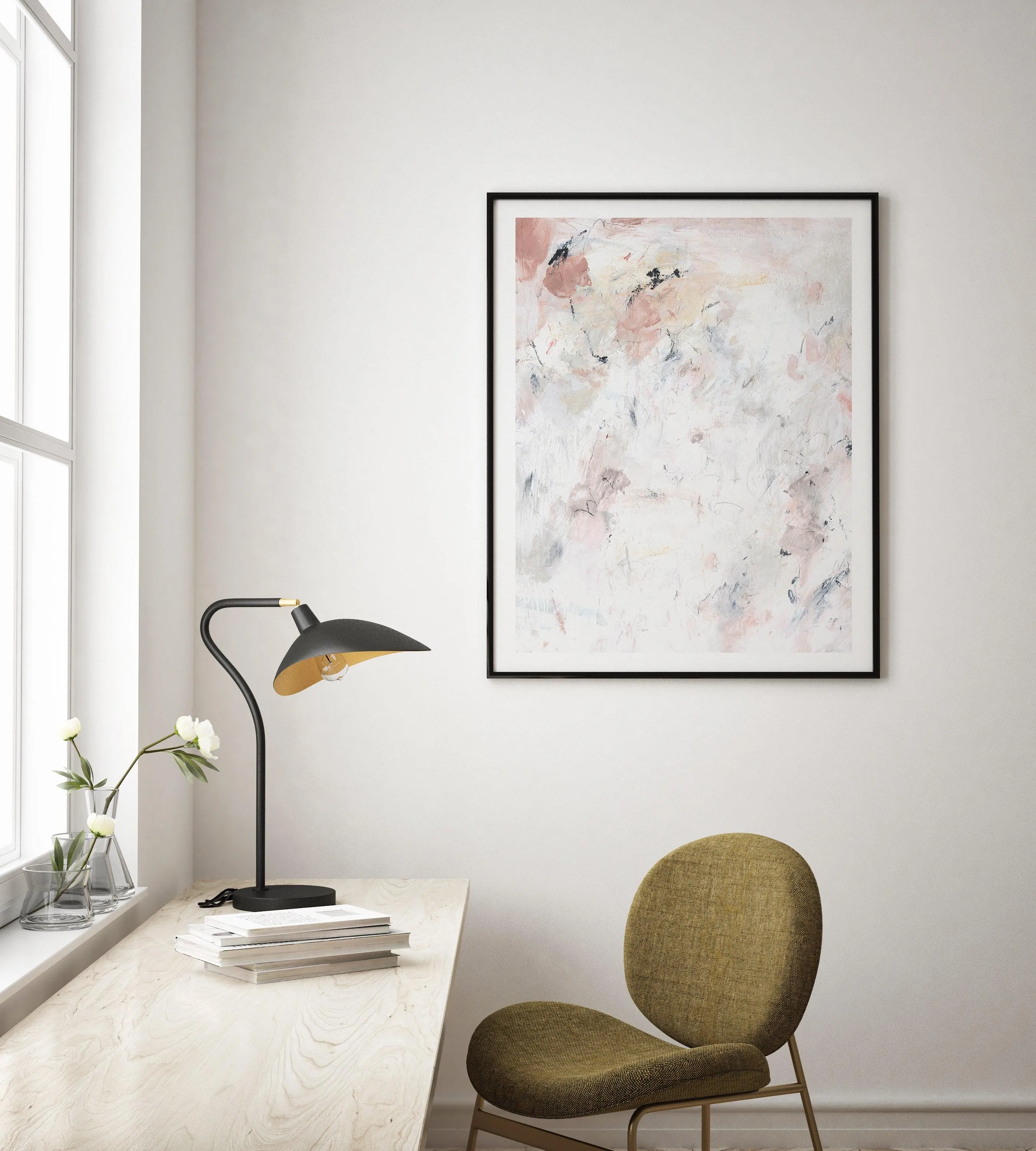 Abstract Blush I Art Print