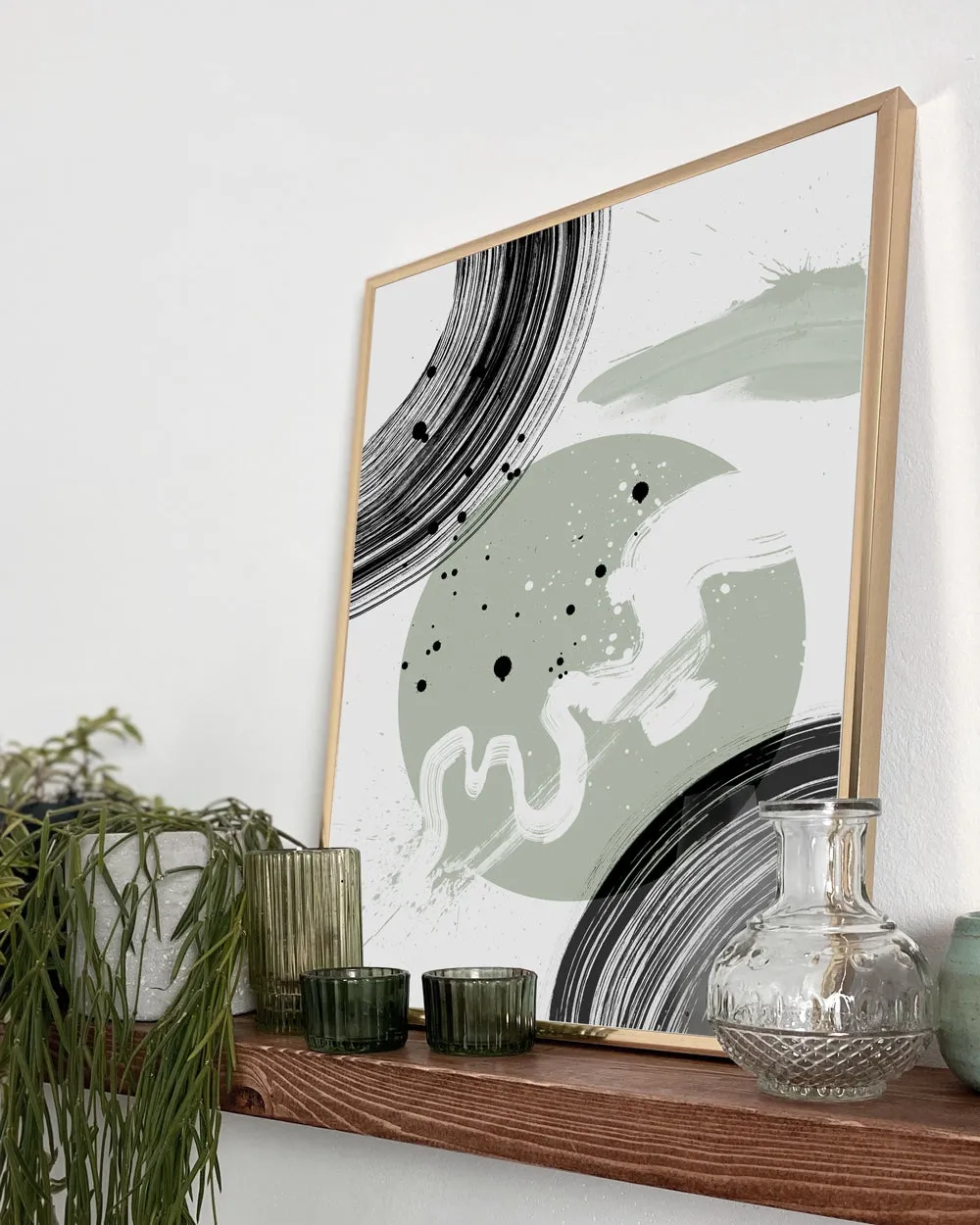 Abstract Wall Art Print 'Moon Dust' (Sage), Modern Abstract, Large Abstract Art, Abstract Wall Decor