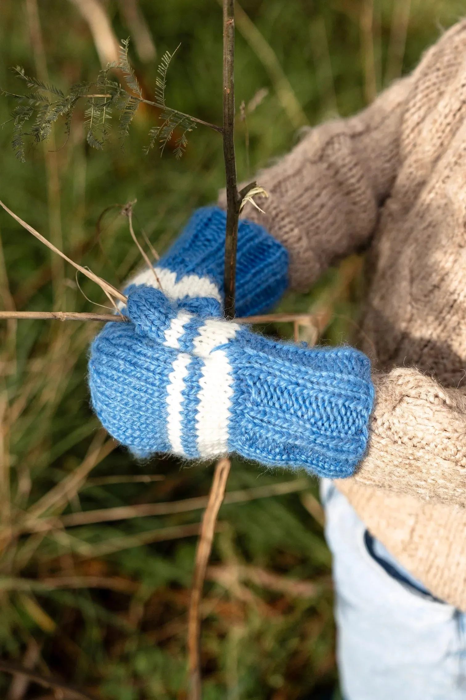 Acorn Kids - 80's Mittens - Blue