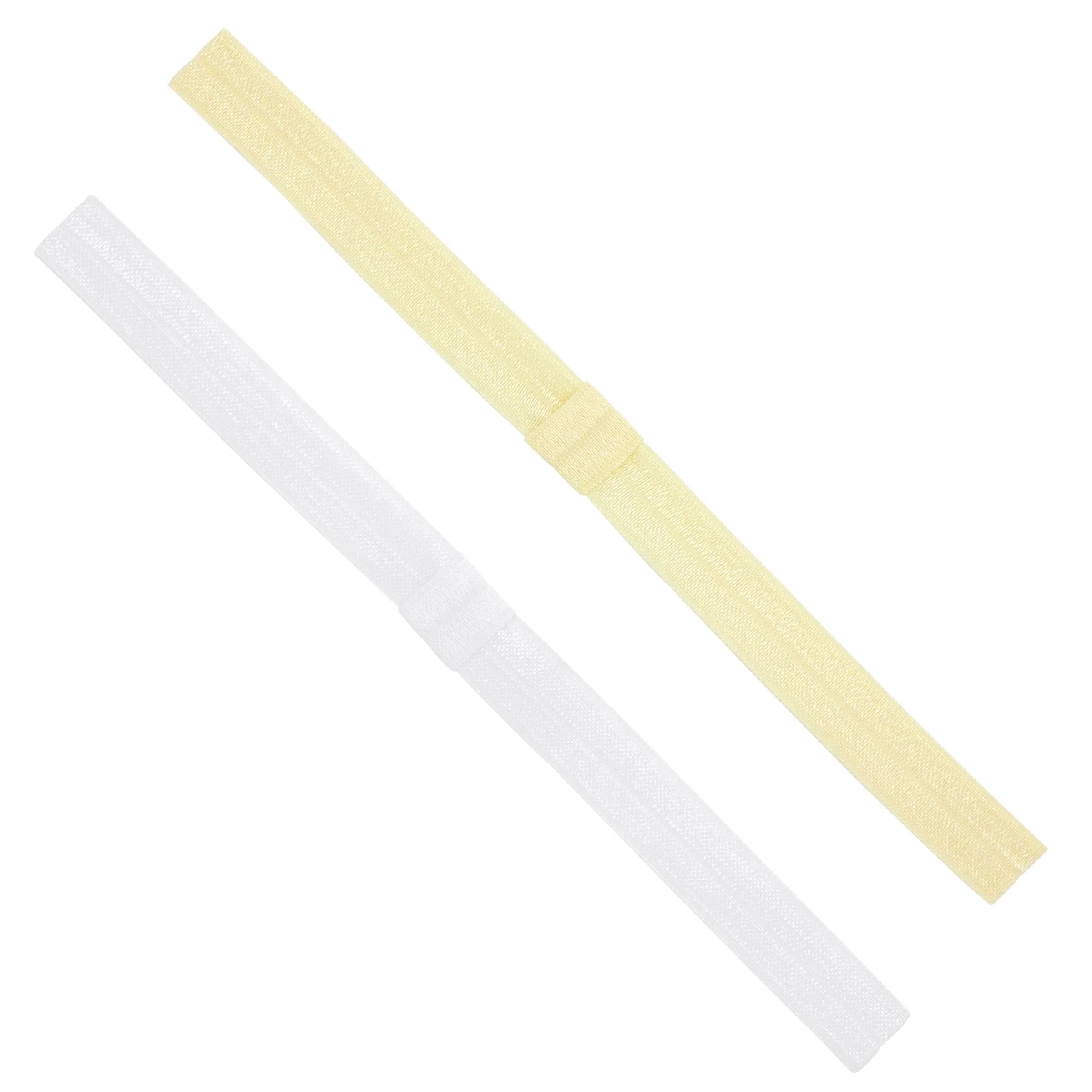 Add-A-Bow Elastic Girls Baby Bands Two Pack | White and Ivory