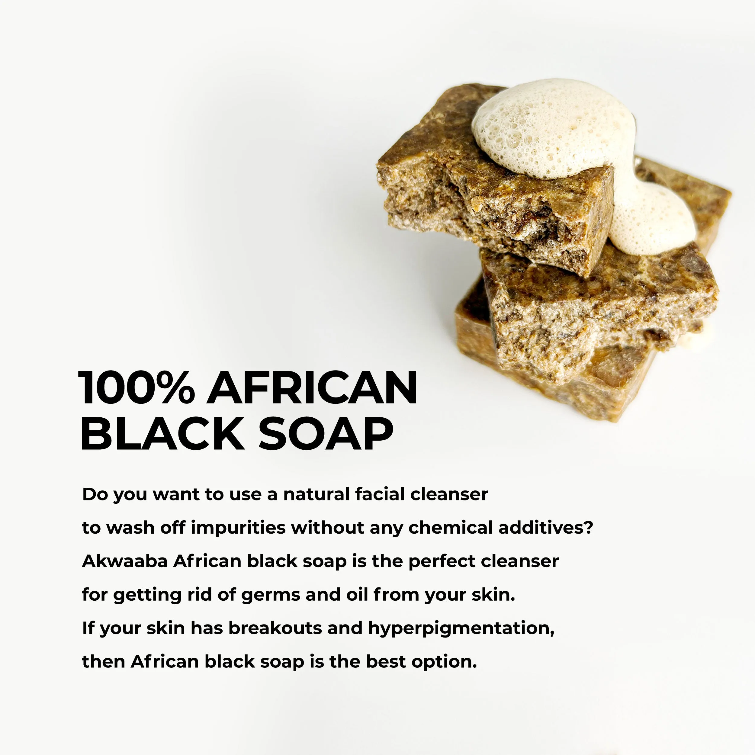 Akwaaba African Black Soap Bar (Turmeric) 4oz