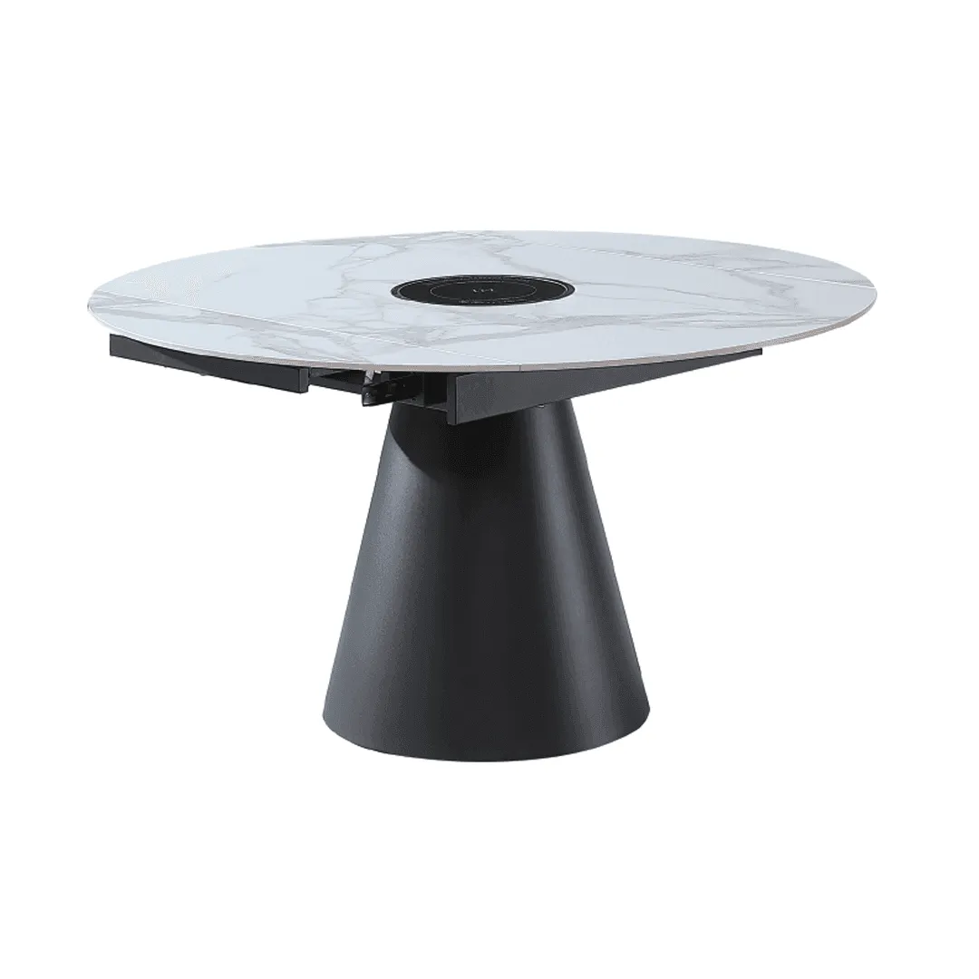 Algol Extendable Round Dining Table with Integrated Cooker