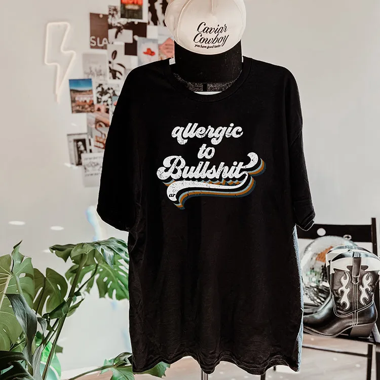 Allergic To Bullshit Retro Graphic Tee (Wholesale)