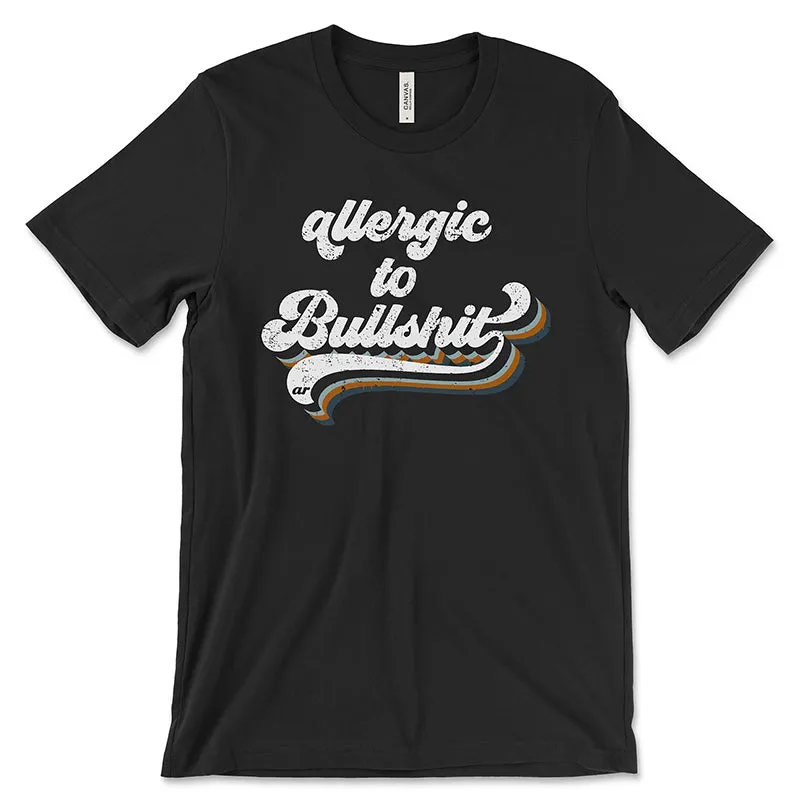 Allergic To Bullshit Retro Graphic Tee (Wholesale)