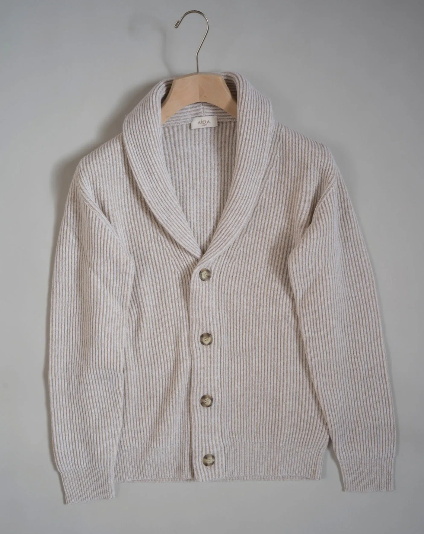 Altea Wool & Cashmere Shawl Cardigan / Light Beige