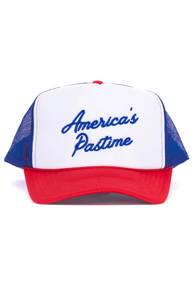 Americas Pastime Red/Blue/White Trucker Hat FINAL SALE