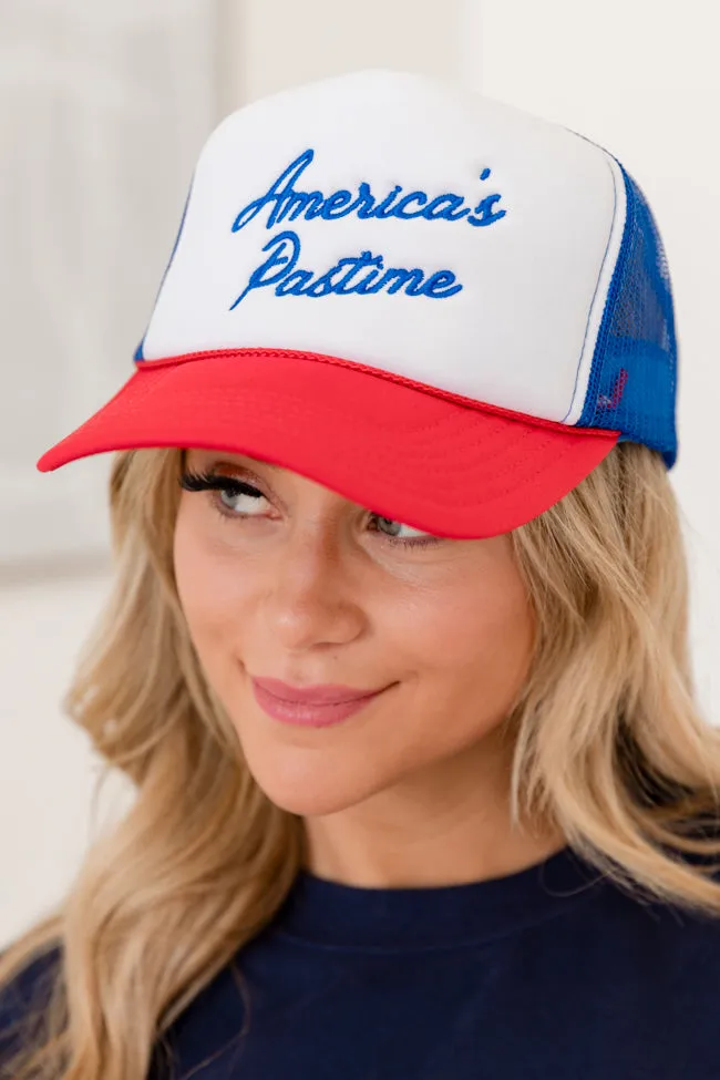 Americas Pastime Red/Blue/White Trucker Hat FINAL SALE