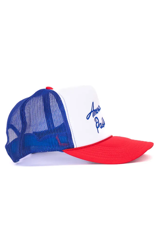 Americas Pastime Red/Blue/White Trucker Hat FINAL SALE