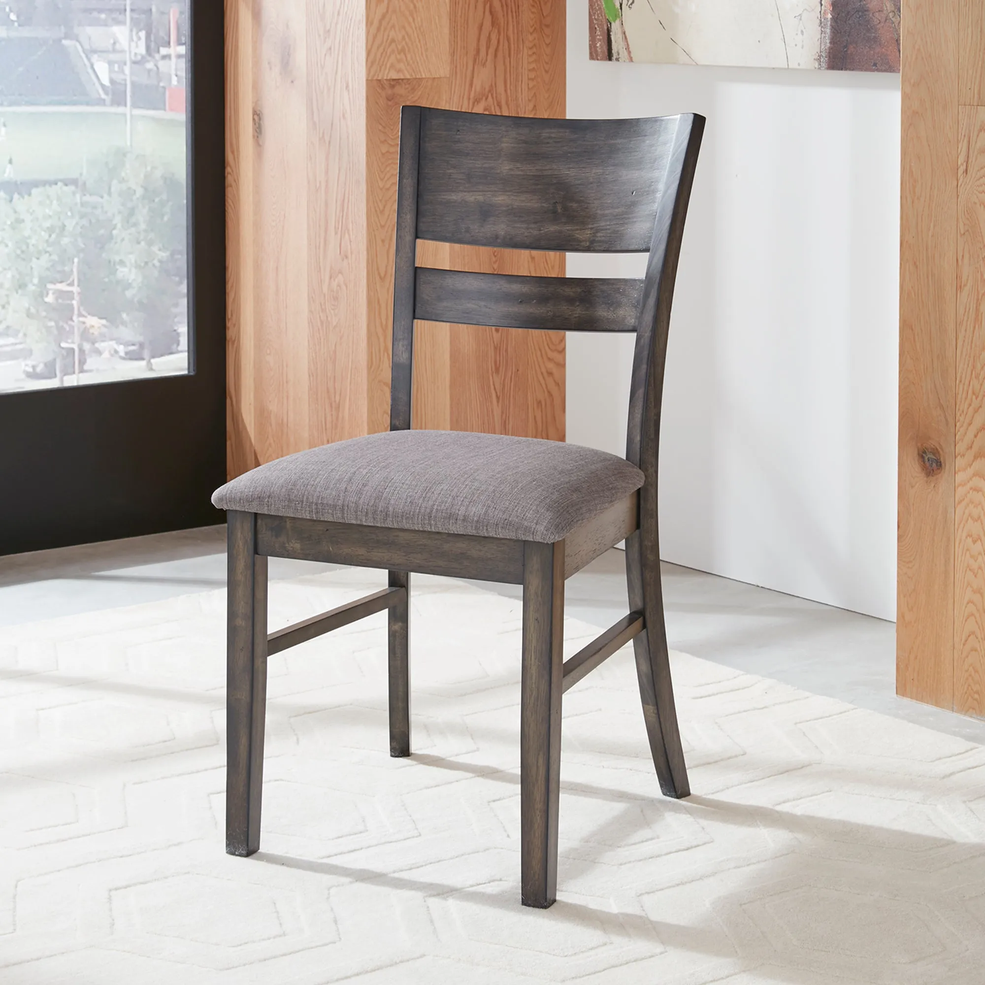 Anglewood 133-C1501S Slat Back Upholstered Side Chair