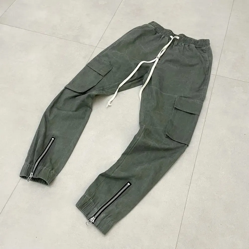 Ankle-Zip Cargo Pants