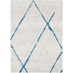 Area Rug in blue with grey 7 x 10'