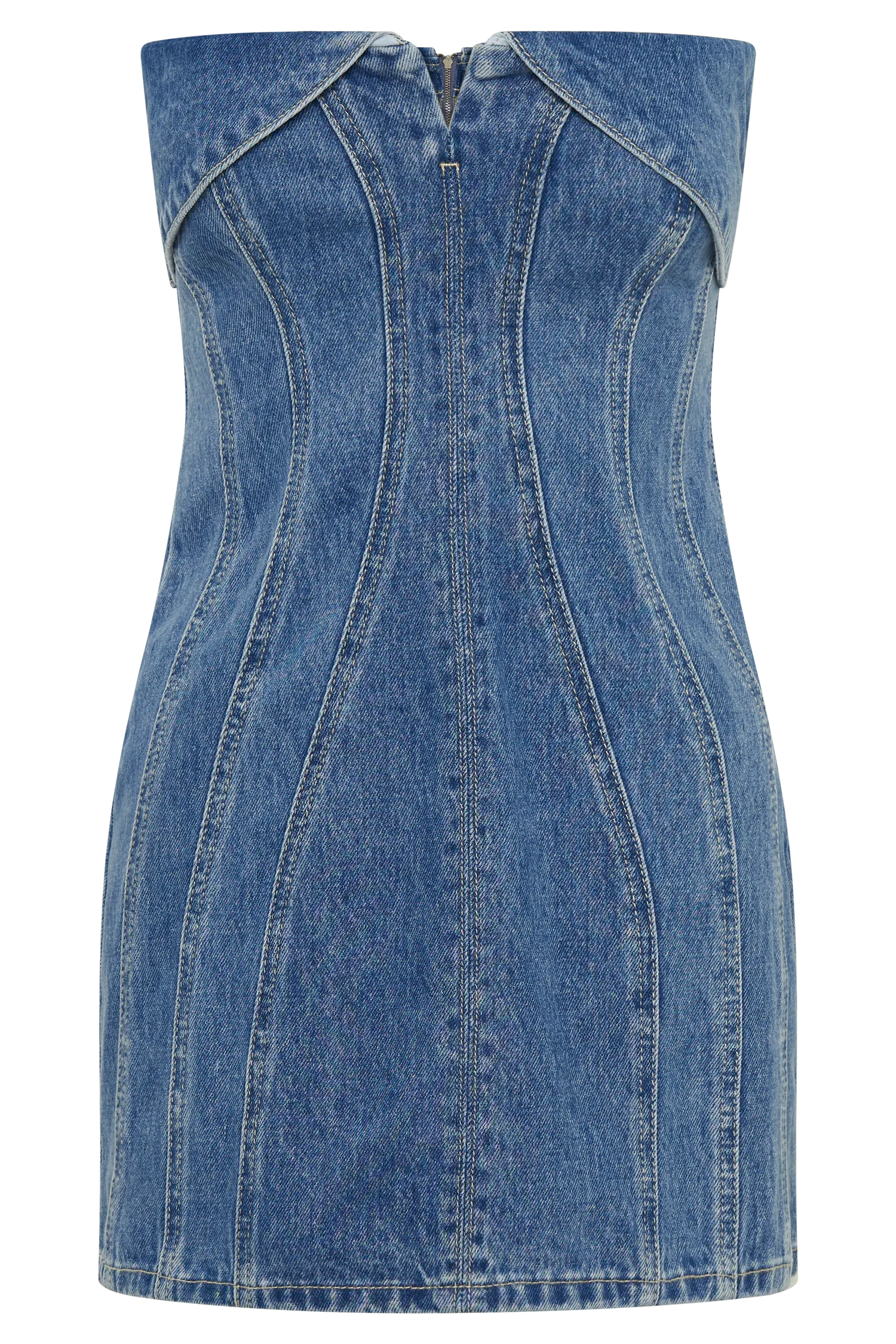 Aryana Denim Mini Dress - 70'S Blue