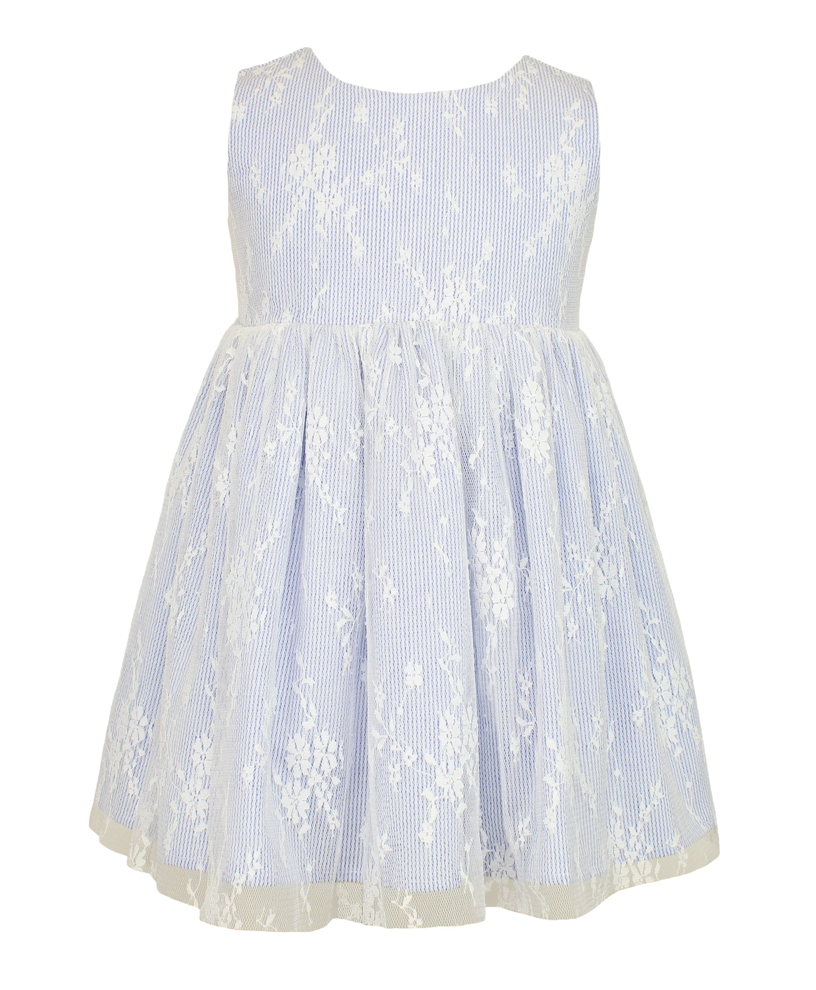 Baby Girl's Blue Lace Overlay Dress