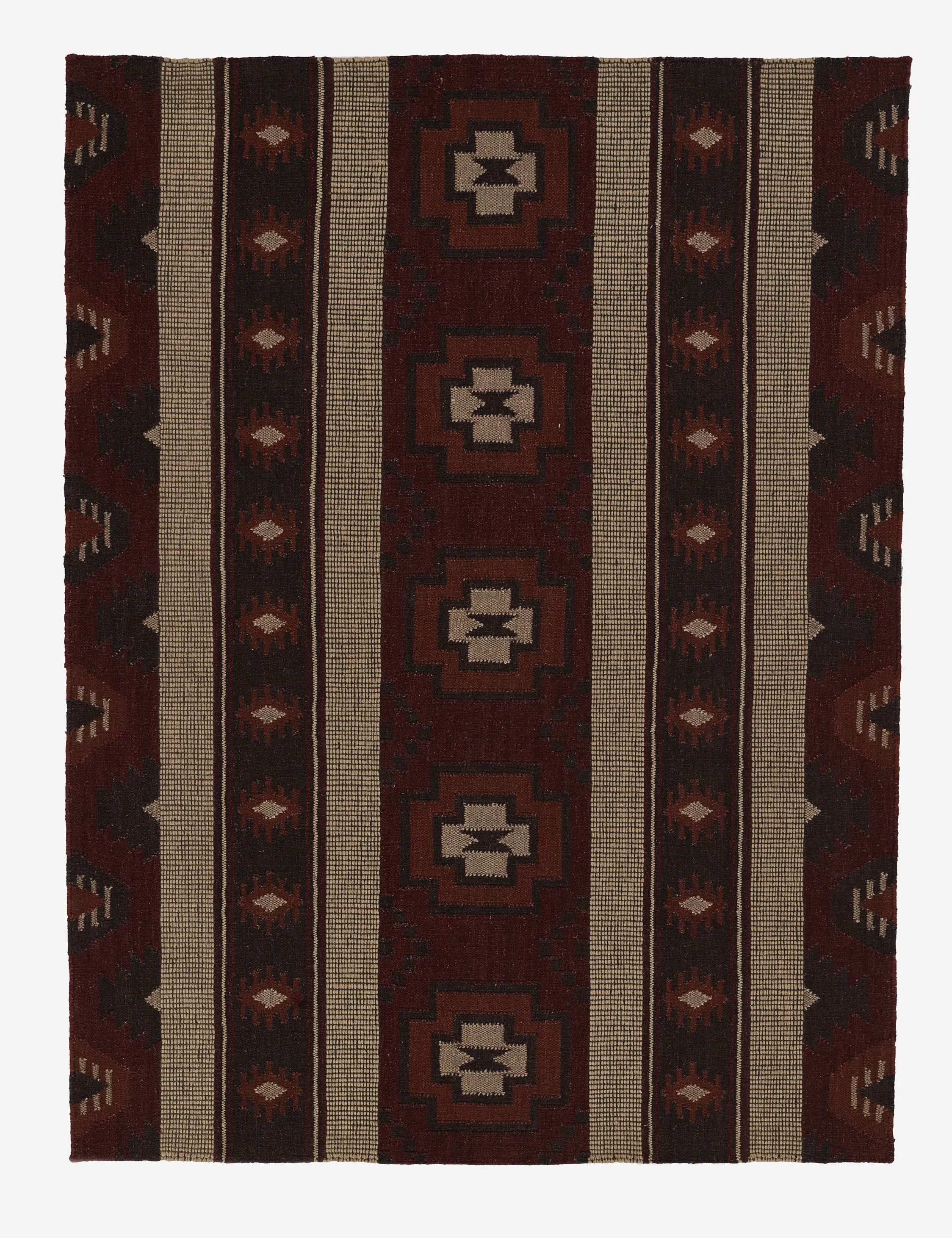 Luxurious Batten Flatweave Wool Area Rug - Soft Handwoven Design for Cozy Homes