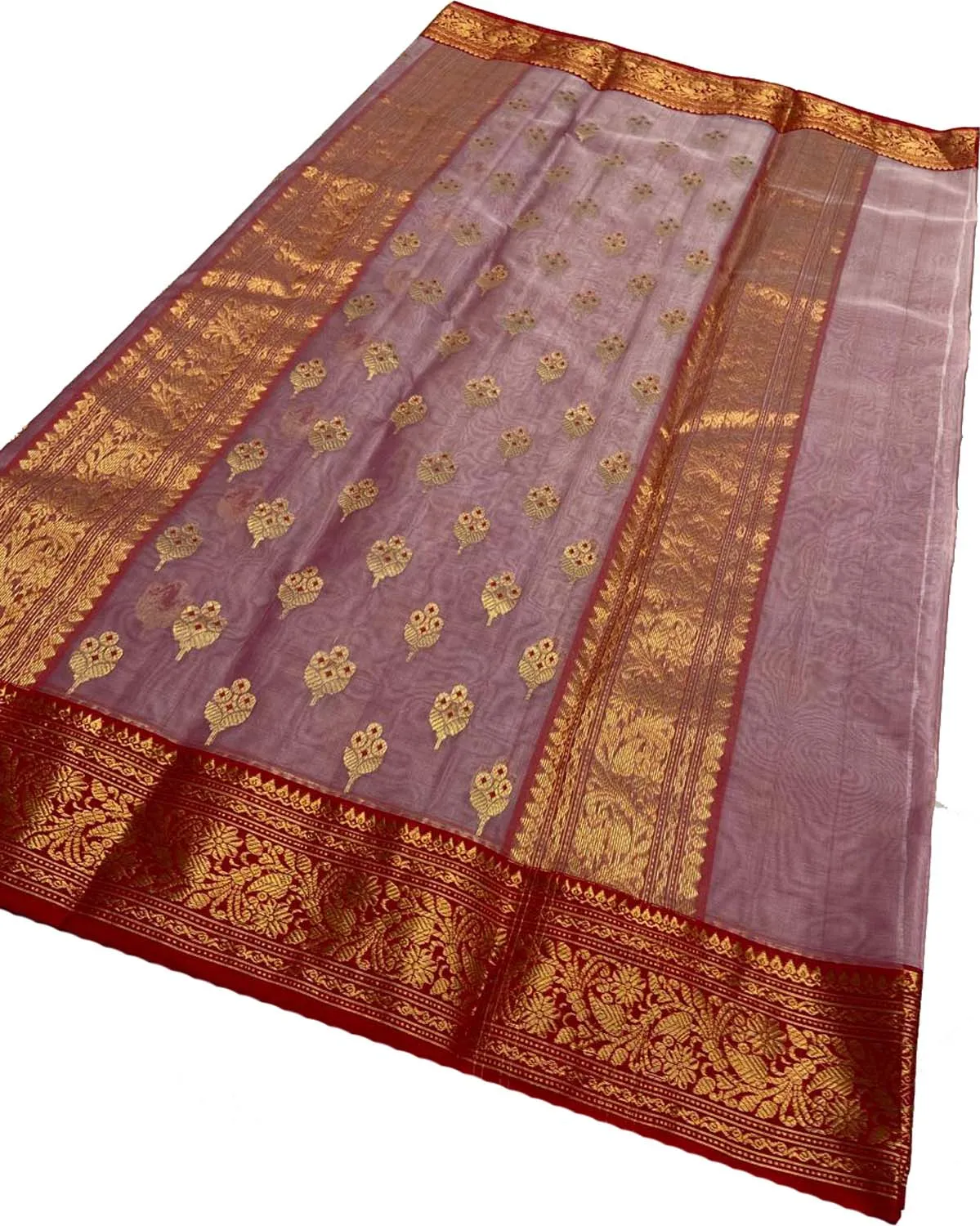 Beautiful Pink Chanderi Handloom Silk Saree