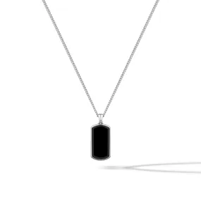 Beveled Tag Pendant - Black Onyx