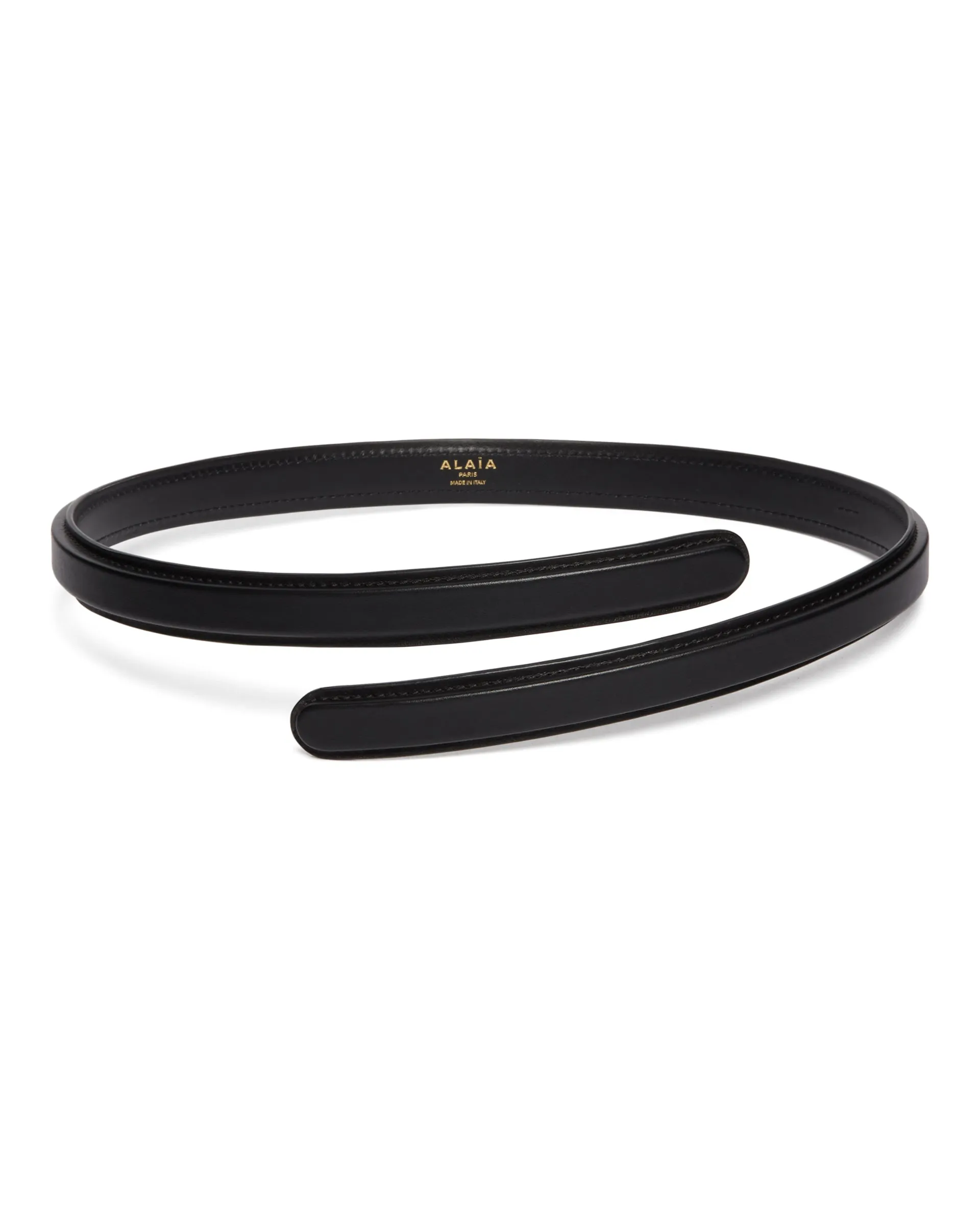 Black Flex Twist Slim Belt