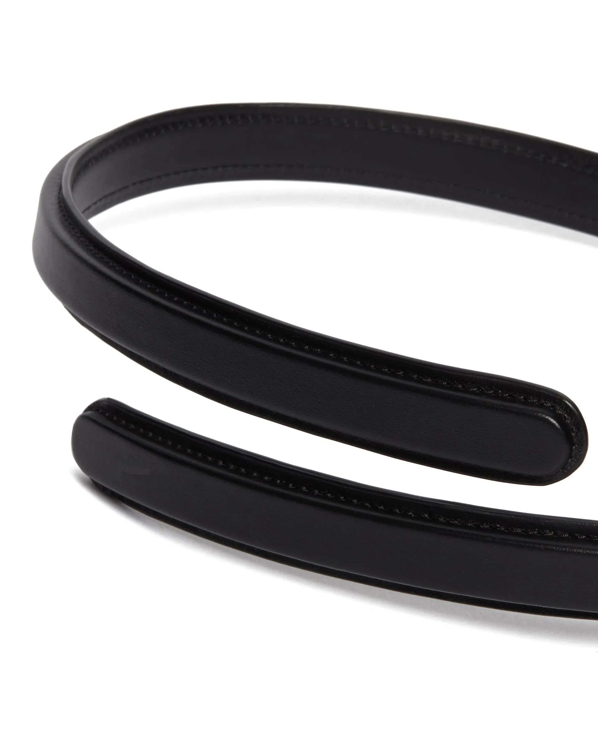 Black Flex Twist Slim Belt