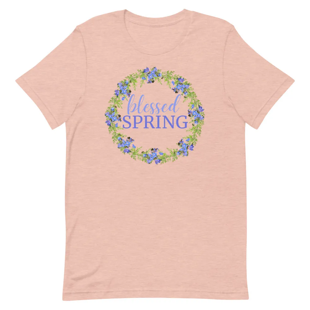 blessed SPRING Floral Wreath T-Shirt (Light Colors)