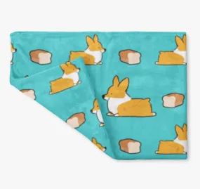 Blue Loaf Corgi Fleece Blanket | 3 Sizes