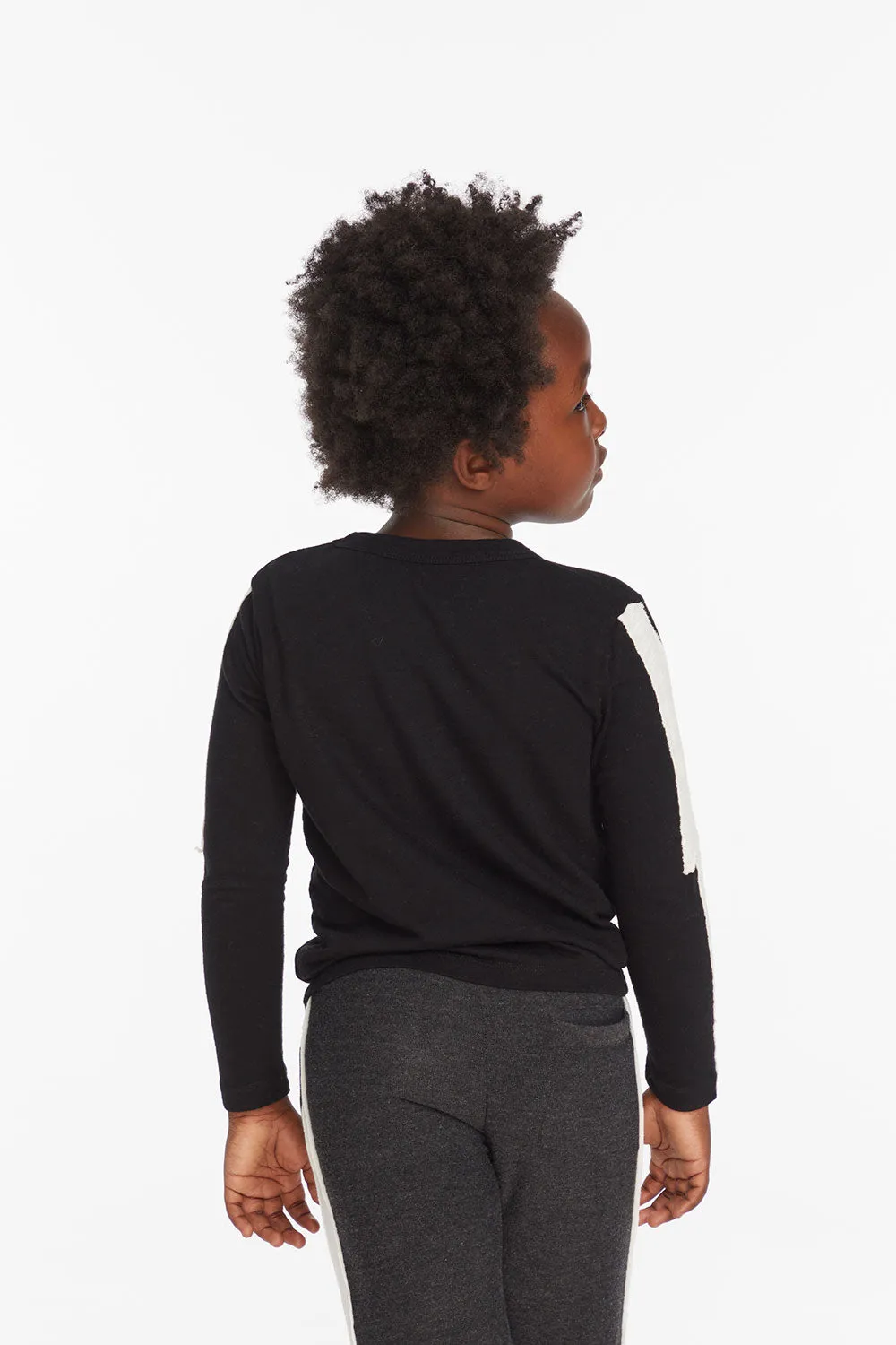 Bolt Crew Neck Licorice Long Sleeve Tee