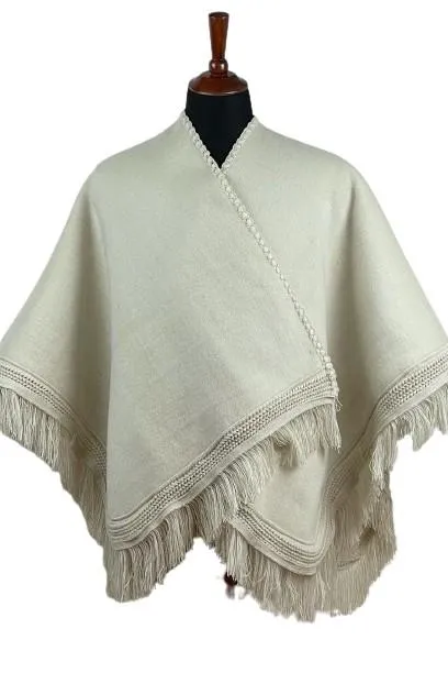 Cape Wrap Solid Alpaca Poncho