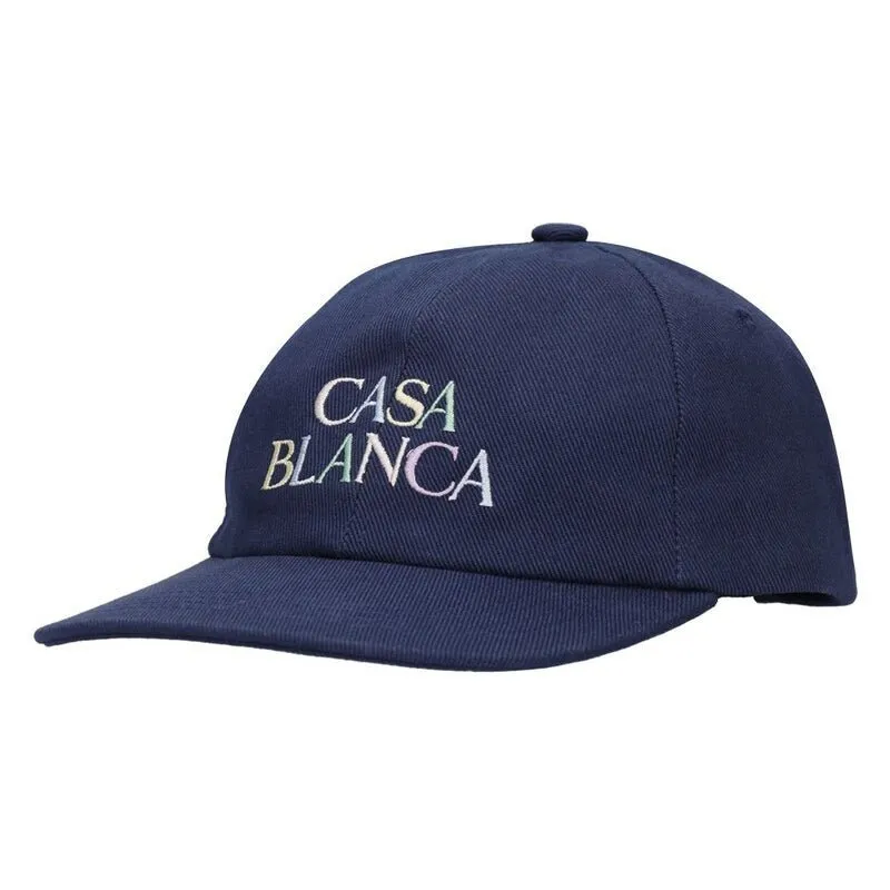 CASABLANCA Logo Embroidered Cap Navy