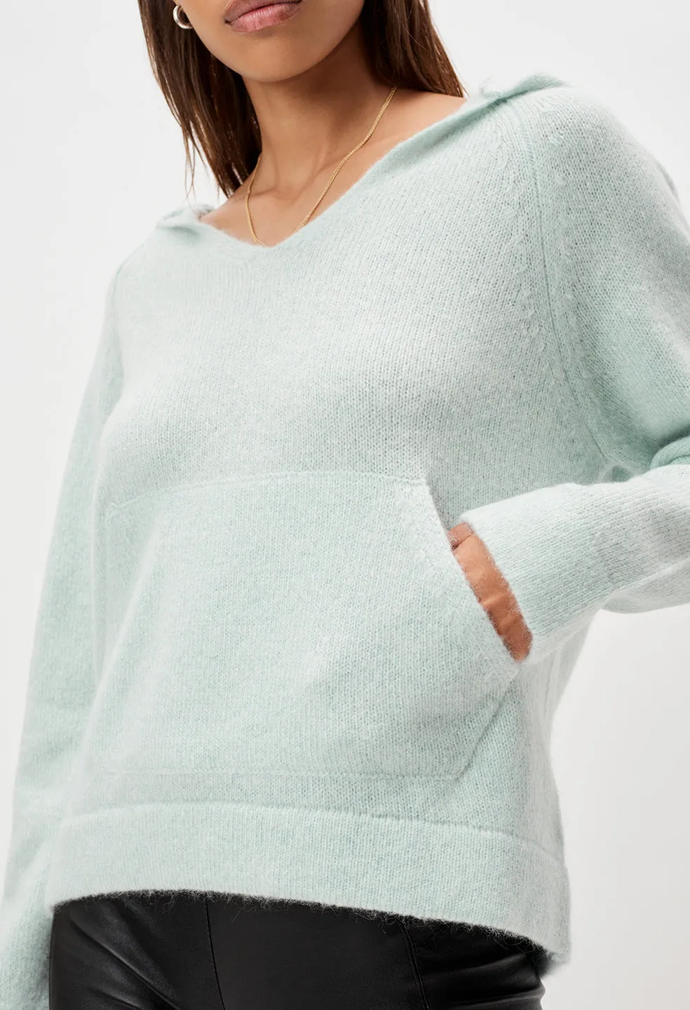 Cashmere Blend Poncho / Marled Glacier