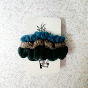 Cashmere scrunchies hair ties | Set of 3 | Ready-To-Ship