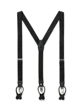 Classic Black Paisley Suspenders