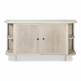 Coastal Demilune Sideboard with Cane Inserts