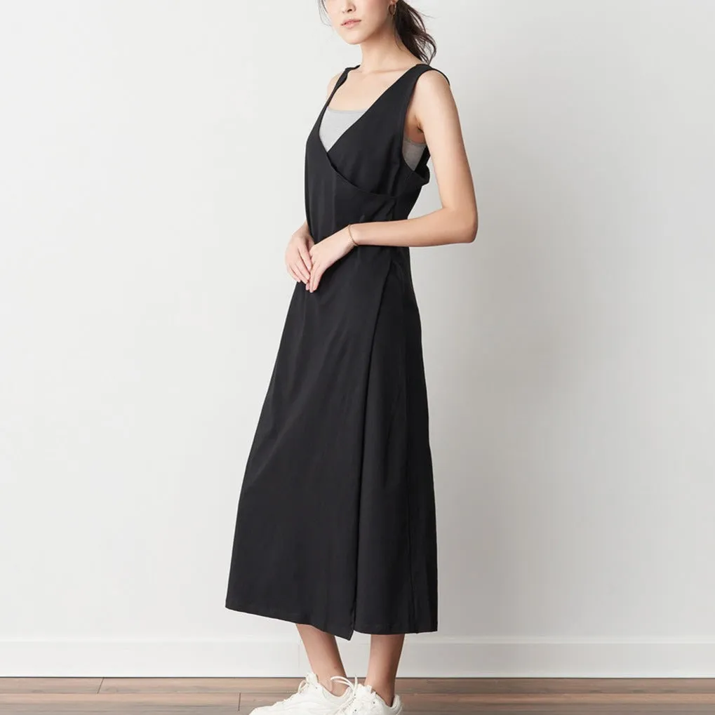 Cool Cotton Draped Back Midi Dress