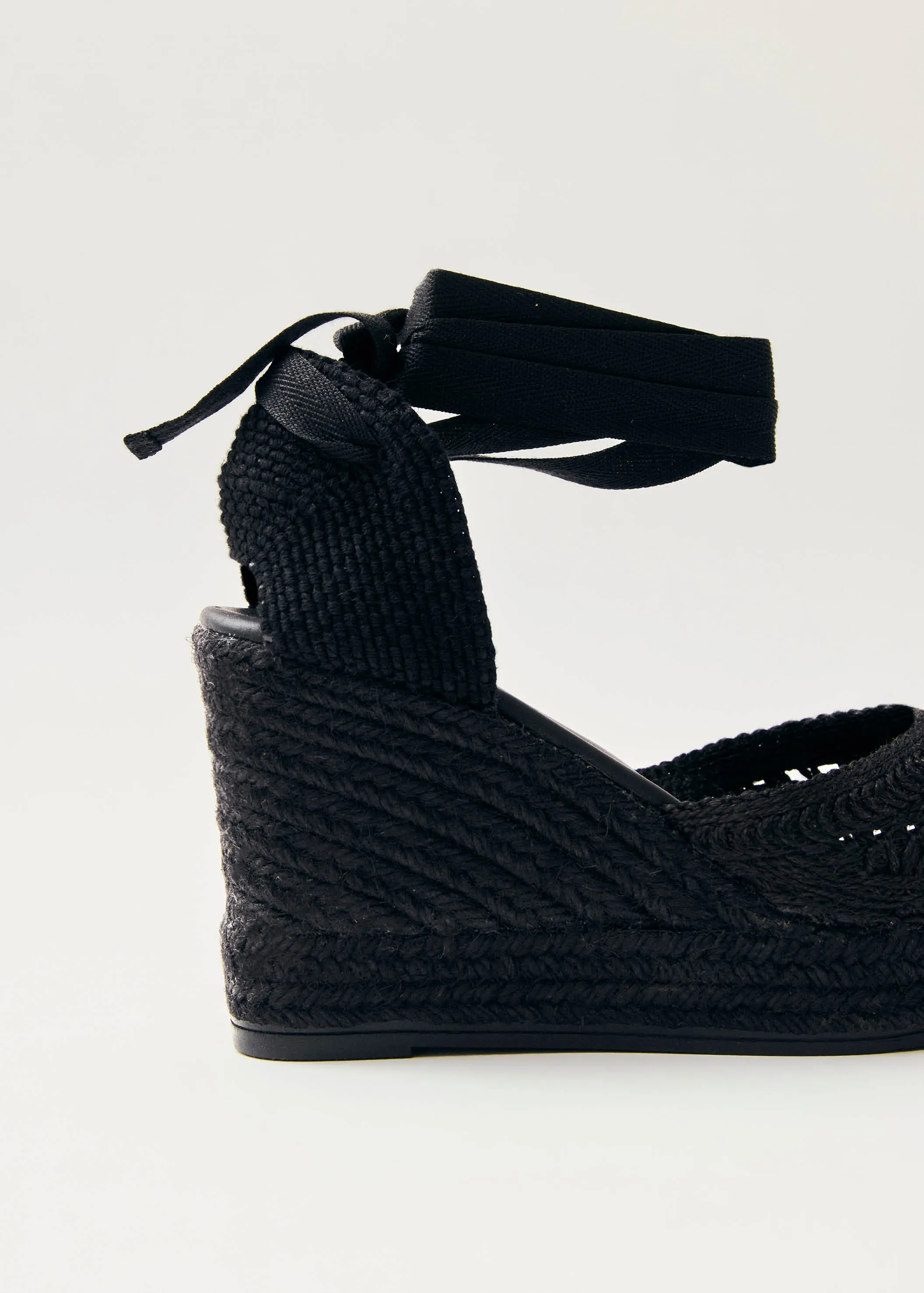 Cordelia Crochet Black Espadrilles