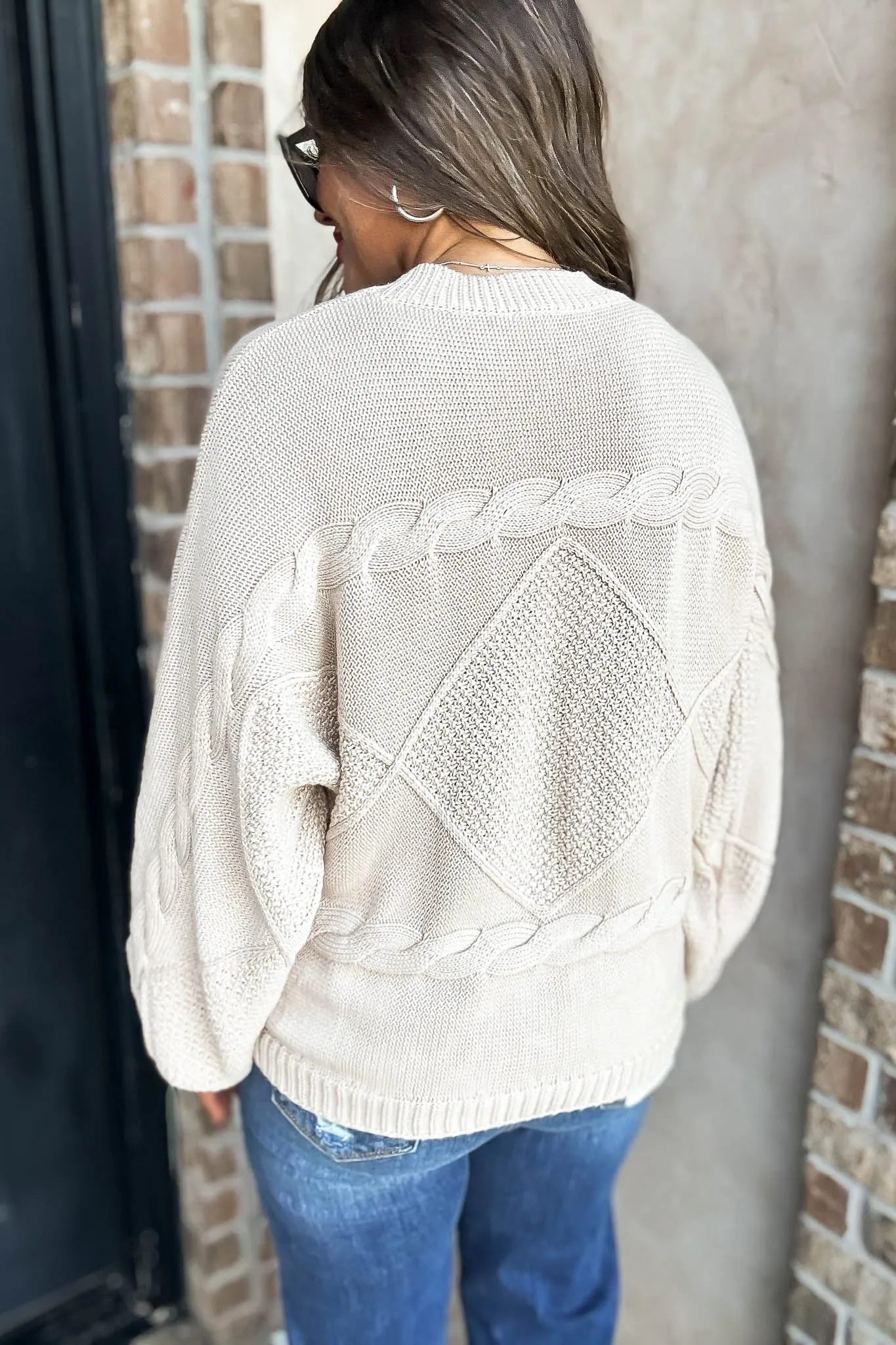 Cream Detailed Sweater