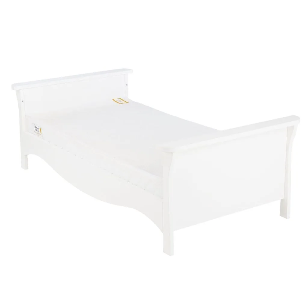 Cuddleco Clara 2 Piece Set 3 Drawer Dresser and Cot Bed - White