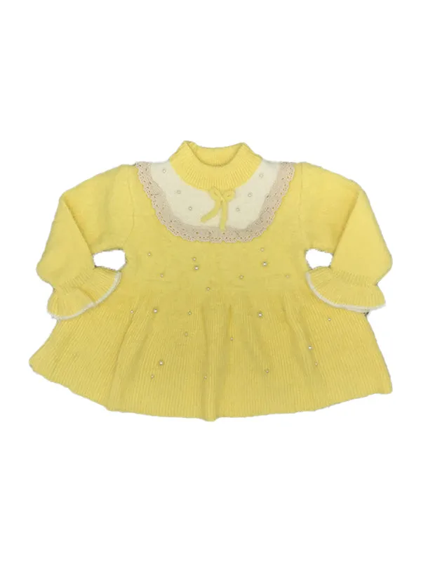 Cute Yellow Winter Frock