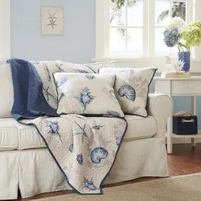 Dona Nautical Polyester Quilted Throw