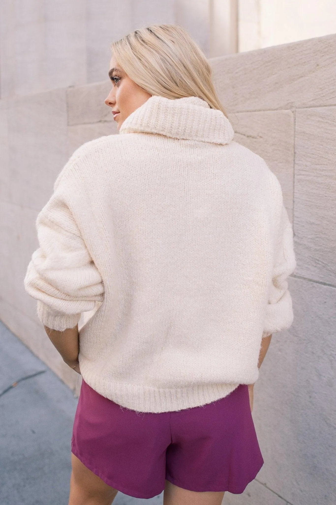 Elvie Cream Cable Knit Sweater - Final Sale