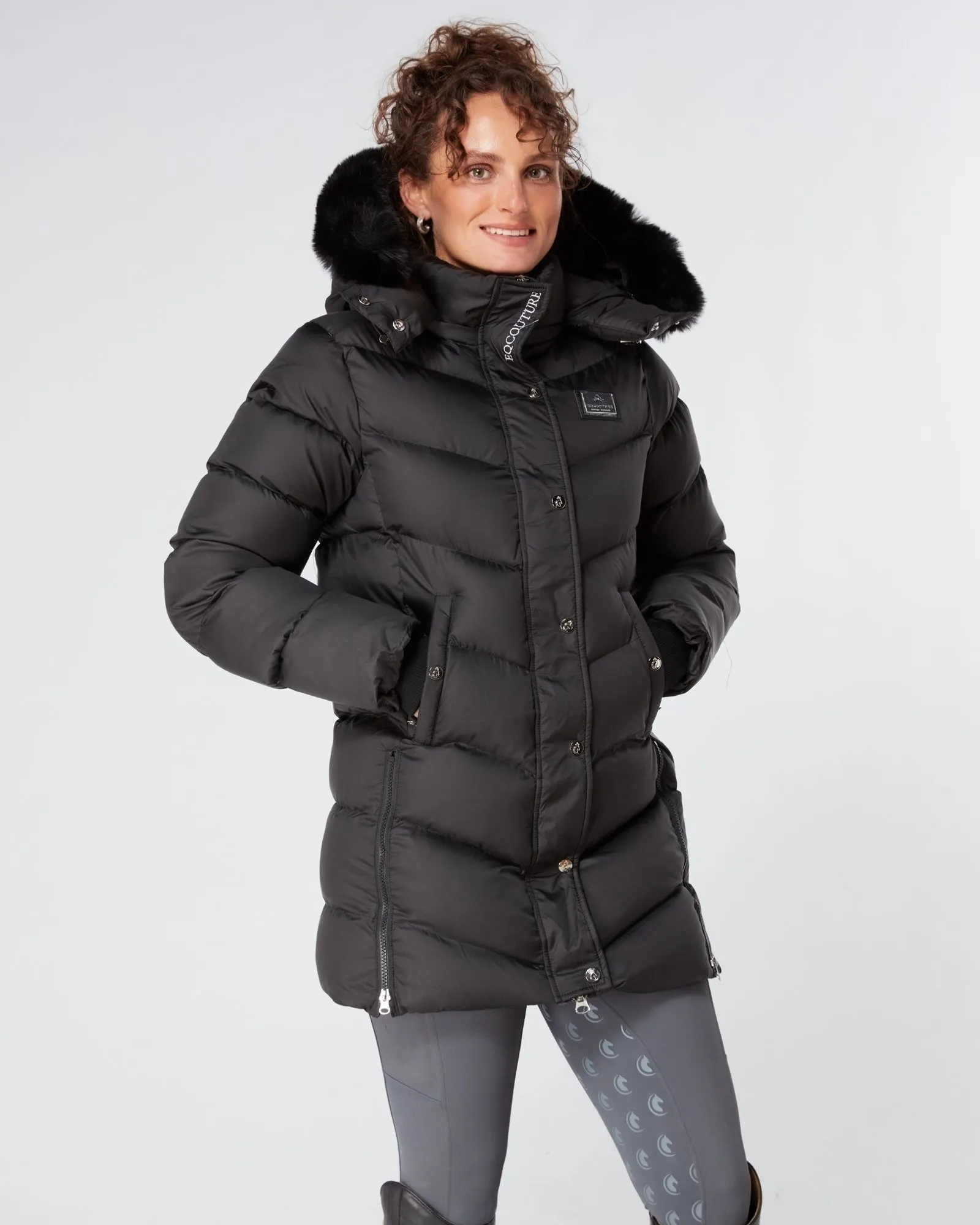 Exclusive Long Black Puffer Coat / Jacket 3.0 - Detachable Fur & Hood