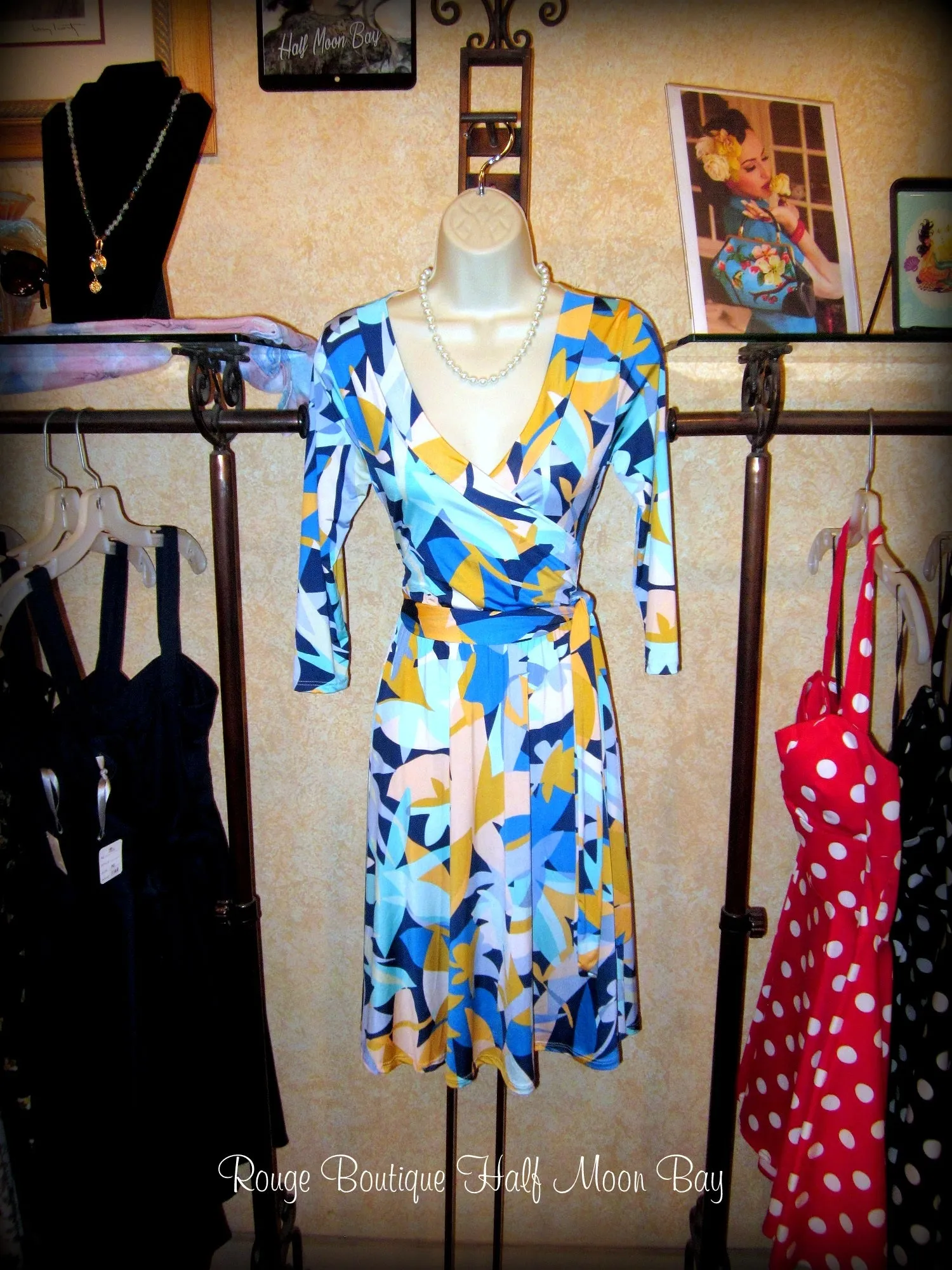 Faux wrap dress