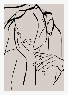 Female Nude Line Art Abstract Wall Art Print (8)