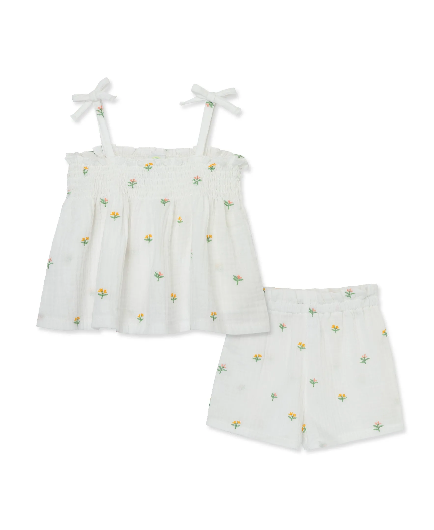 Floral Gauze Short Set - Toddler (2T-4T)