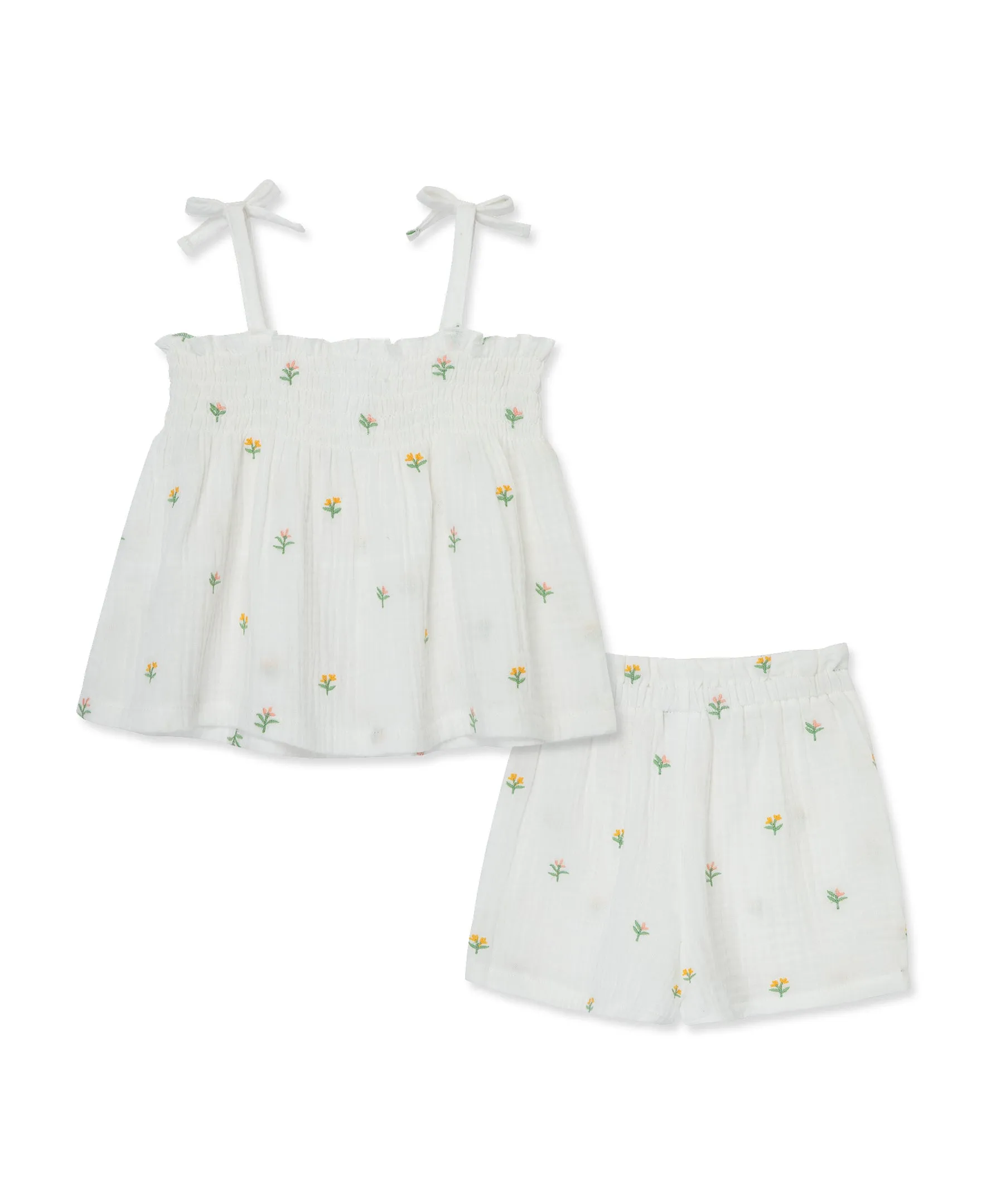 Floral Gauze Short Set - Toddler (2T-4T)