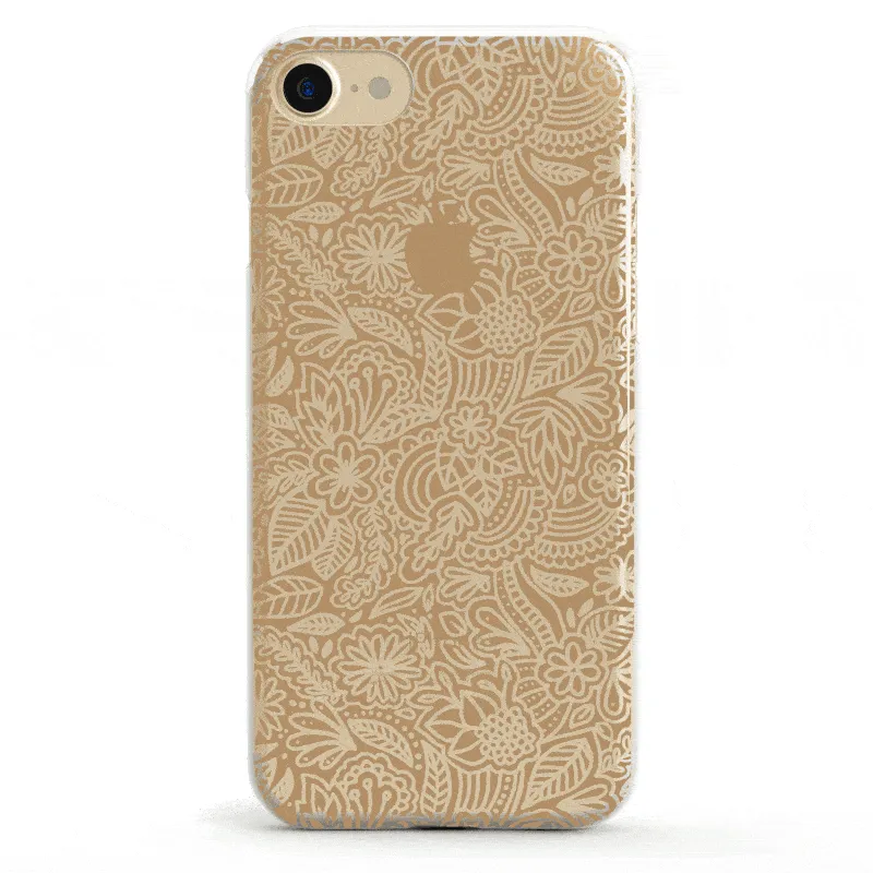 Floral Mandala | Rose Gold Clear Case